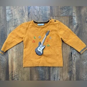 Mayoral Kids Sweater Yellow with Guitar Design